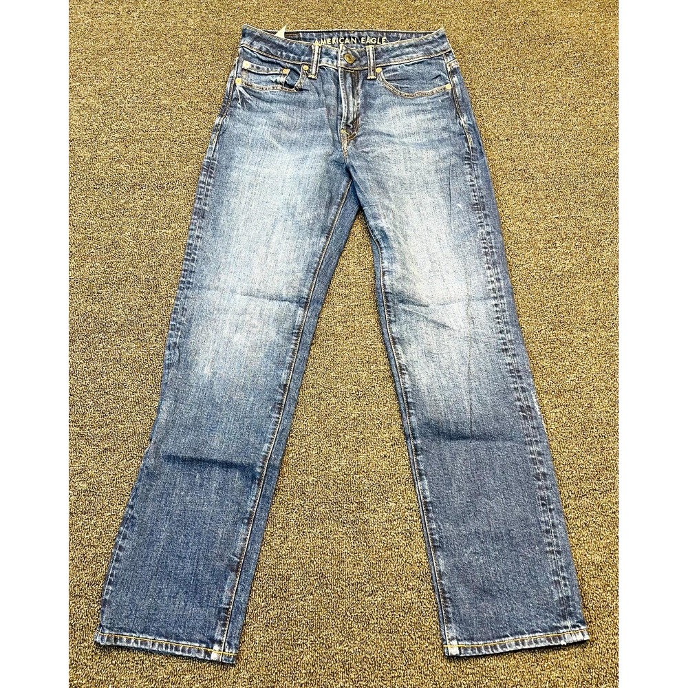 American Eagle Outfitters Airflex+ Jeans Mens 28x28 Blue Denim Slim Straight Leg